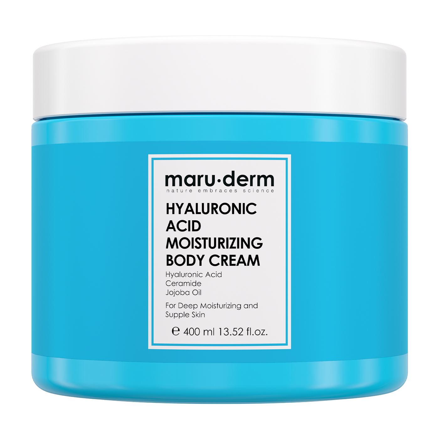 Maruderm Hyalüronik Asit Nemlendirici Vücut Kremi – Ceramide ve Jojoba Yağı İçeren Yoğun Nemlendirici Body Cream 400 ML