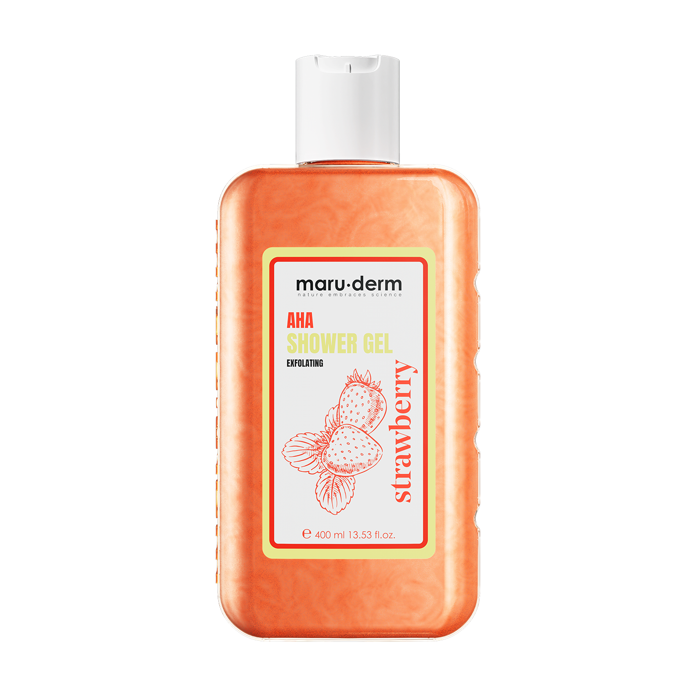 Maruderm AHA Duş Jeli – Glikolik Asit ve Laktik Asit İçeren Yenileyici Peeling Etkili Vücut Temizleyici 400 ML