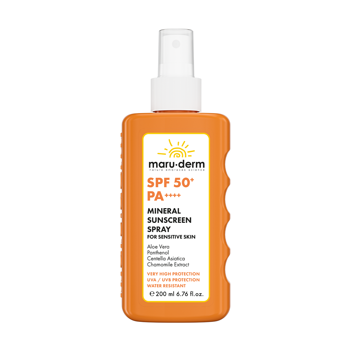 Maruderm SPF 50+ Mineral Filtre Güneş Spreyi PA++++ – Hassas Ciltler İçin Zinc Oxide İçeren Sunscreen Spray 200 ML